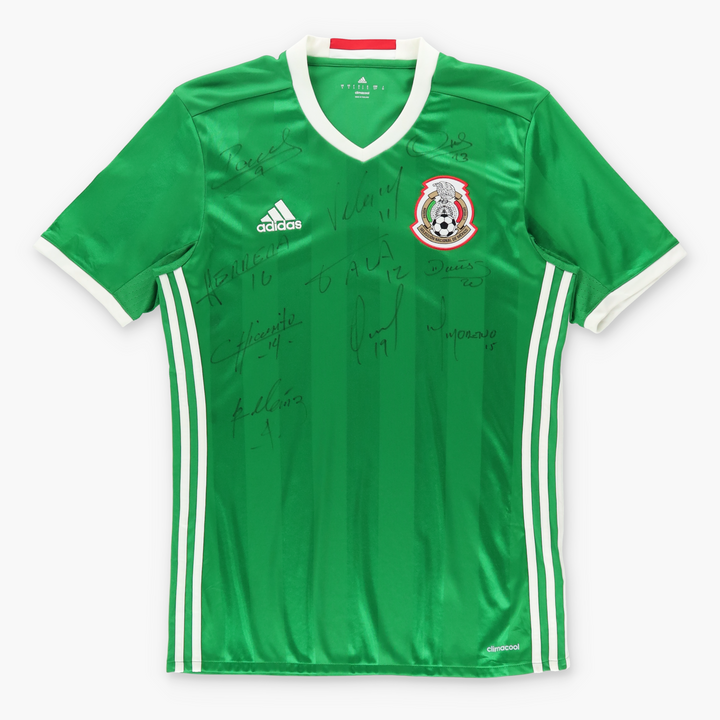 ADIDAS Mexico National Signed Green & White Soccer Jersey (S)