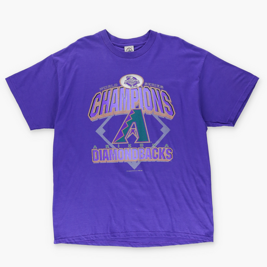 2001 ARIZONA DIAMONDBACKS World Series MLB Purple Baseball Tee (XL)