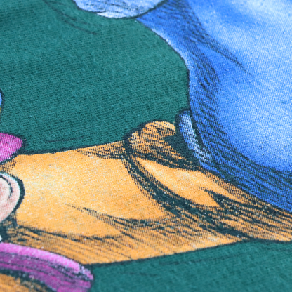 DISNEY Goofy Cartoon Cartwheel Handstand USA Made Green Tee (XL)
