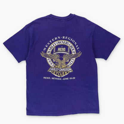 1992 HARLEY DAVIDSON Harley Owners Eagle Motorcycle Single Stitch Purple Tee (L)