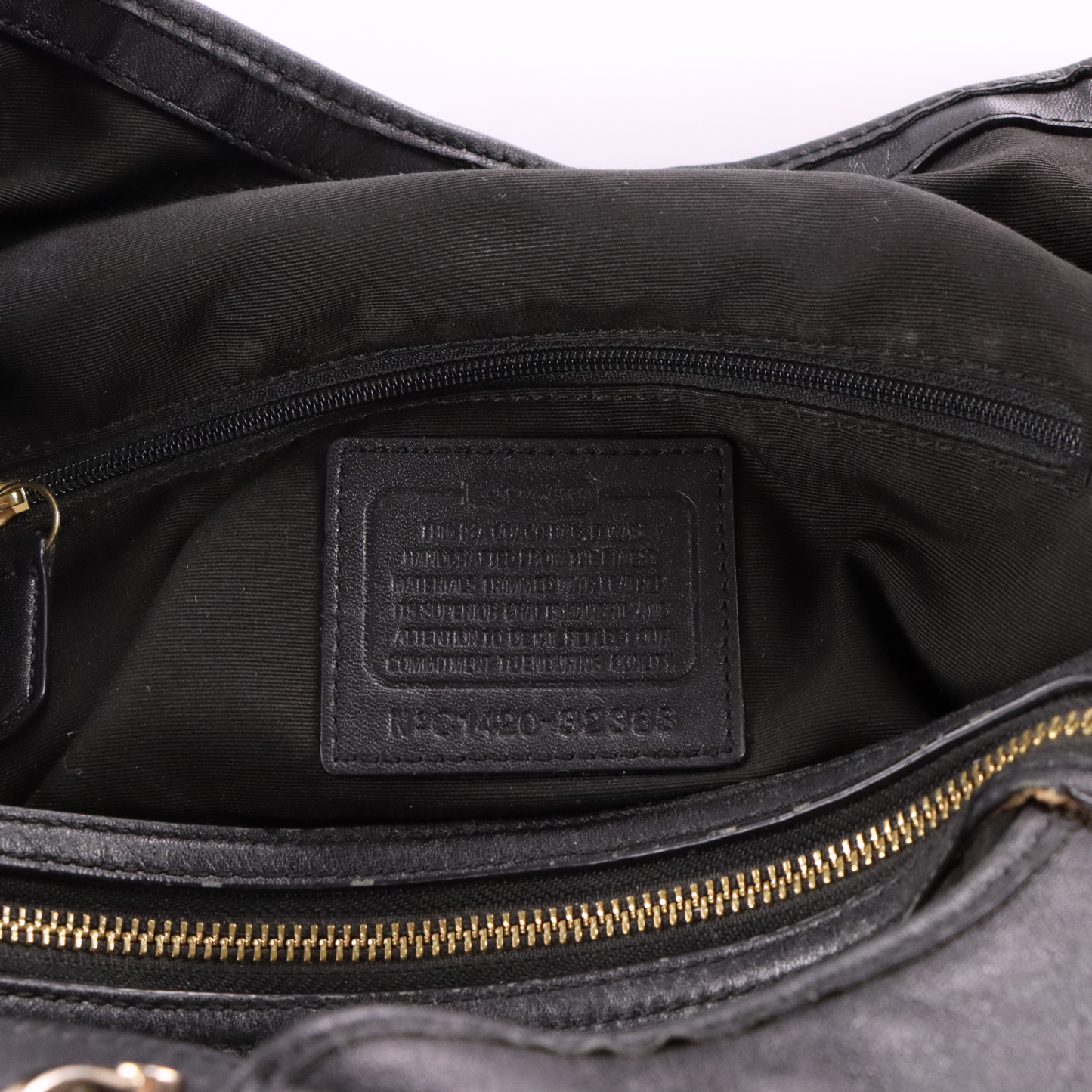 COACH 32363 'Madison Carlyle' Black & Beige Shoulder Bag