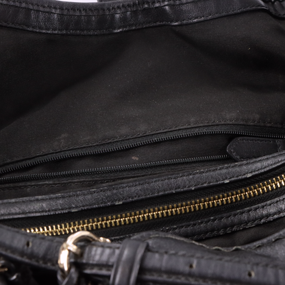 COACH 32363 'Madison Carlyle' Black & Beige Shoulder Bag