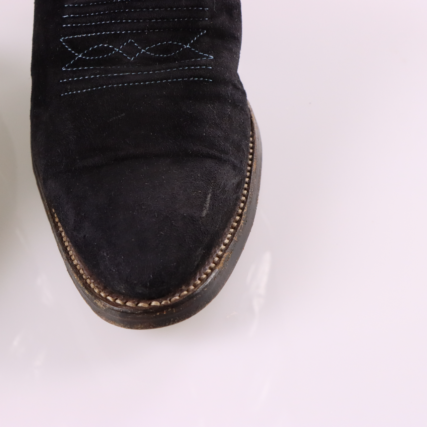 LARRY MAHAN Black & Silver Clovers Cowboy Boots (7)
