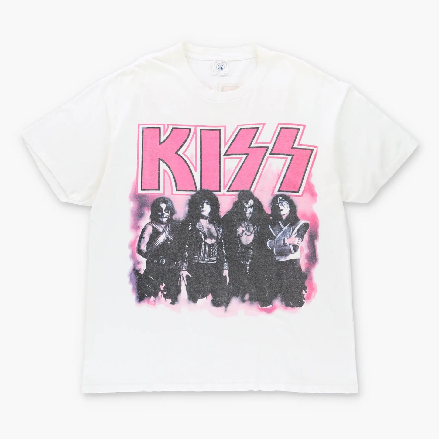 Vintage KISS 1996-97 World Tour Pink & White Single Stitch Band T-Shirt (XL-XXL)