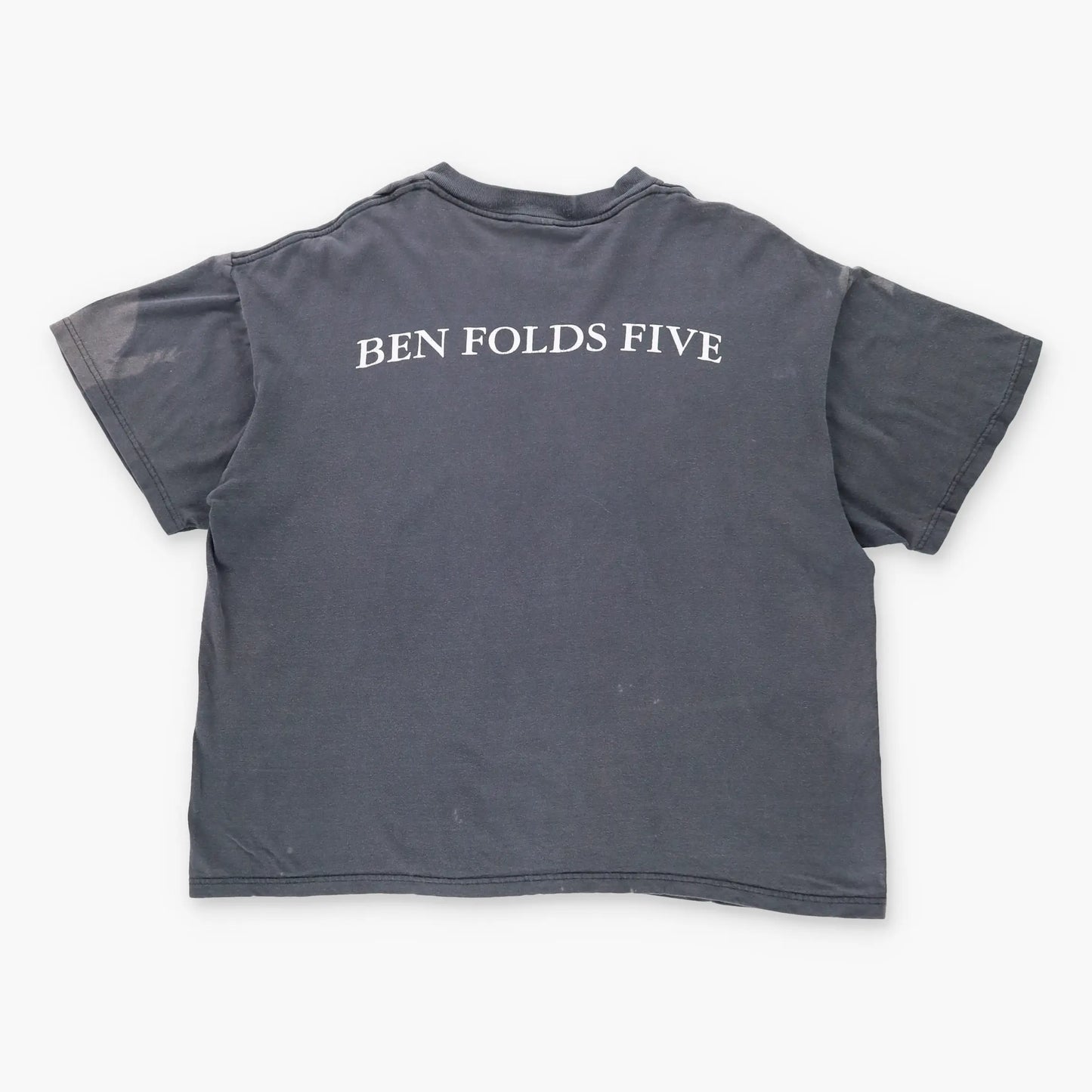 Vintage BEN FOLDS FIVE 90's Rock Green & Grey Faded Trio Music T-Shirt (L)