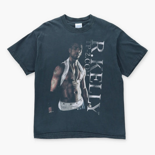 Vintage Y2K R.KELLY 'TP-2.Com' Tour R&B Music Faded T-Shirt (L)