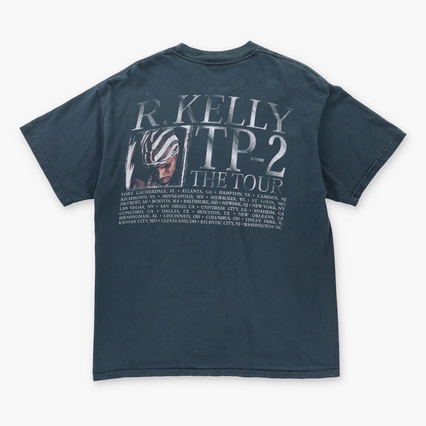 Vintage Y2K R.KELLY 'TP-2.Com' Tour R&B Music Faded T-Shirt (L)