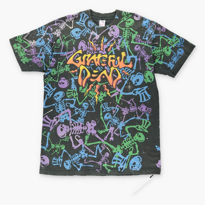Vintage GRATEFUL DEAD 1992 'Dead Space' All Over Skeleton Single Stitch Music T-Shirt (XL-XXL)