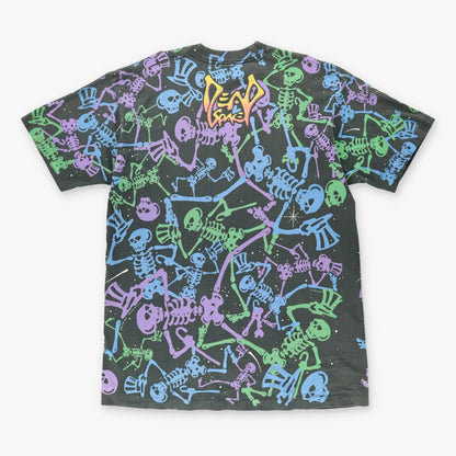 Vintage GRATEFUL DEAD 1992 'Dead Space' All Over Skeleton Single Stitch Music T-Shirt (XL-XXL)