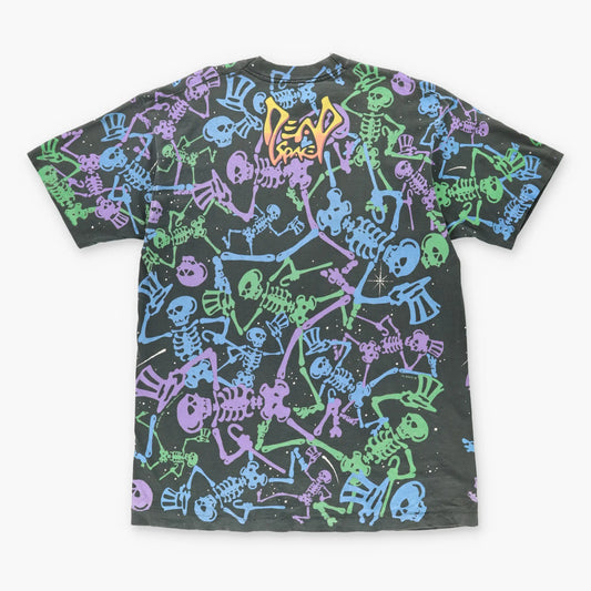 Vintage GRATEFUL DEAD 1992 'Dead Space' All Over Skeleton Single Stitch Music T-Shirt (XL-XXL)