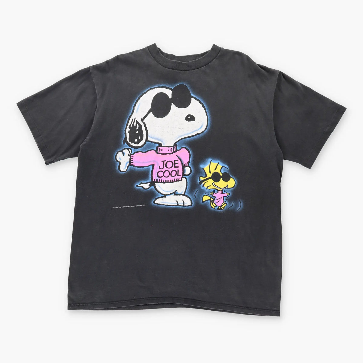 Vintage SNOOPY 1994 Joe Cool Peanuts & Woodstock USA Made T-Shirt (XL)