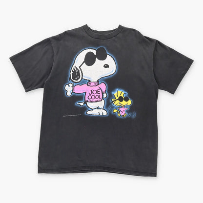 Vintage SNOOPY 1994 Joe Cool Peanuts & Woodstock USA Made T-Shirt (XL)