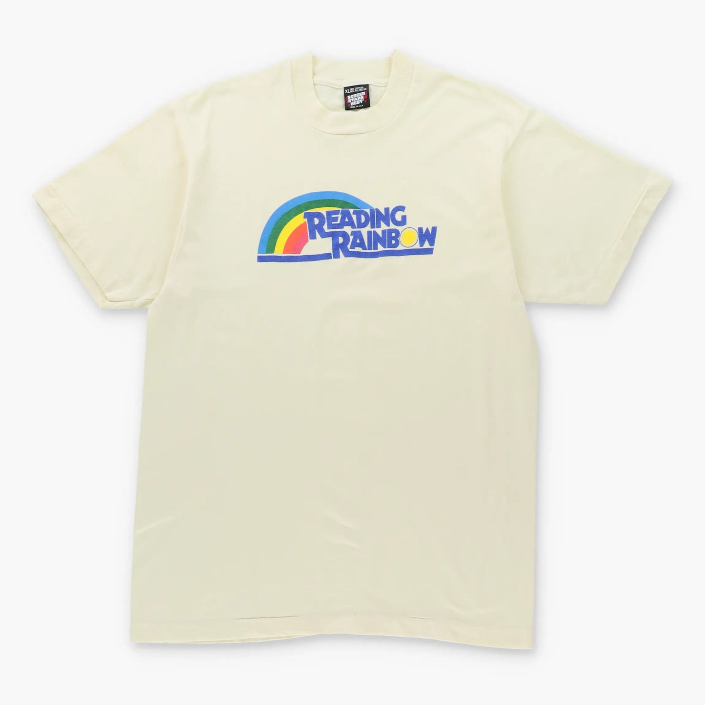 Vintage 80's READING RAINBOW TV Show Single Stitch 50/50 T-Shirt (XL)