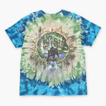 Vintage LIQUID BLUE Black Panther Jungle Tie Dye All Over Print T-Shirt (L-XL)