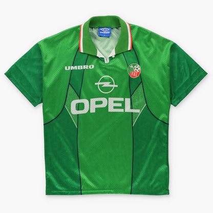 UMBRO Republic Of Ireland 1994-1995 FAI Home Soccer Jersey Irish Made (M)