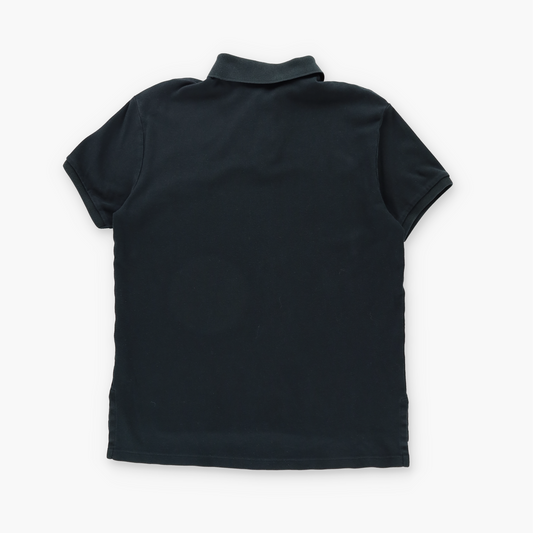 RALPH LAUREN POLO Embroidered Small Pony Cotton Black Polo (S)