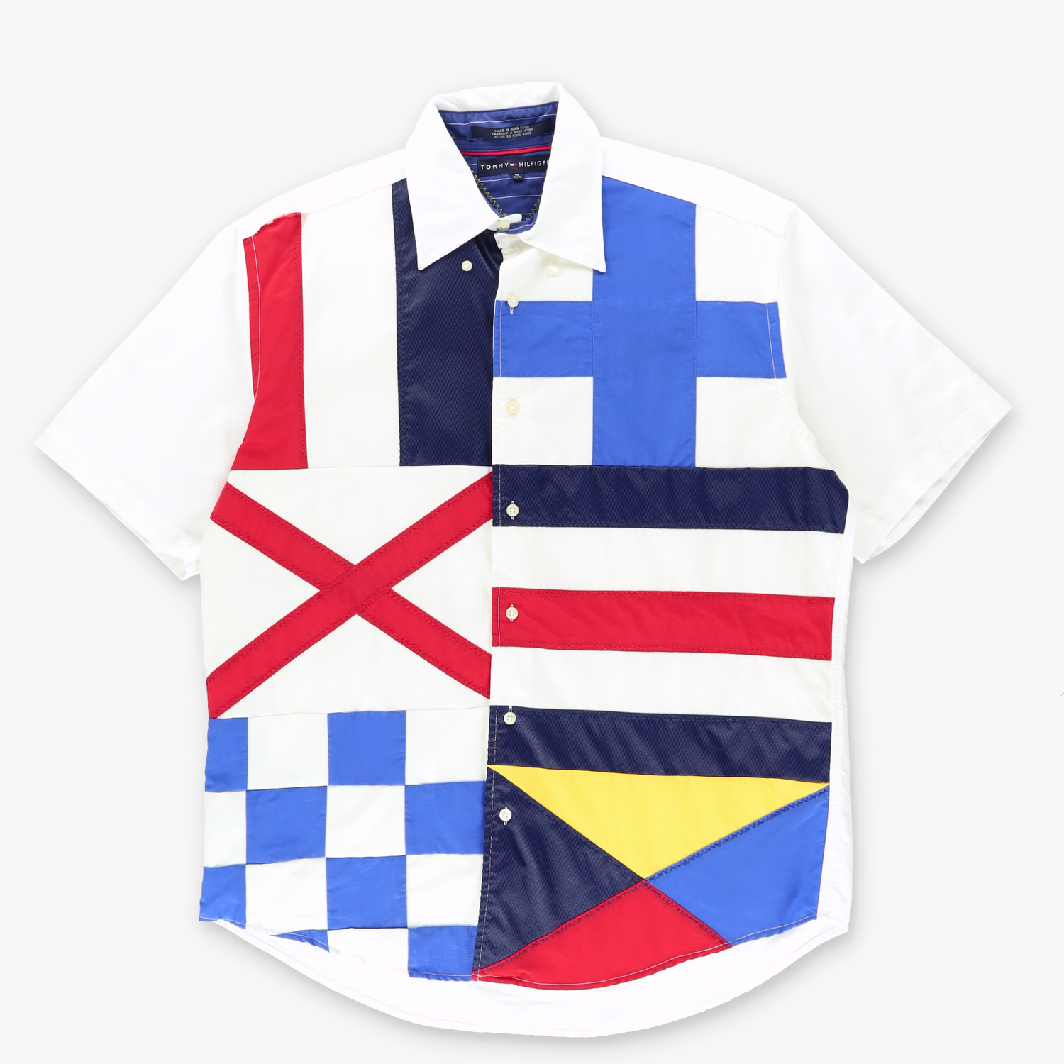 TOMMY HILFIGER 'HK Made' Vintage Flag Striped Shirt (L) Vintage Sole Melbourne