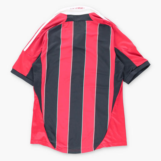 Vintage ADIDAS AC Milan 2012-2013 Home Embroidered Red & Black Jersey (M)