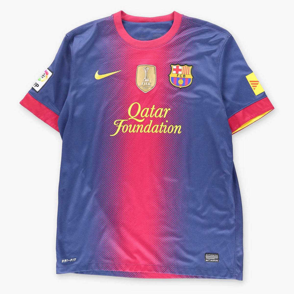 Vintage NIKE FC Barcelona 2012-2013 Home David Villa Navy Soccer Jersey (M)
