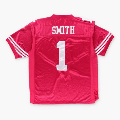 Vintage NFL San Francisco 49ers New With Tags Embroidered #1 Alex Smith Red Jersey (XL)