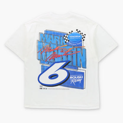 Vintage NASCAR Mark Martin "Viagra Racing Team" White T-Shirt (XL)