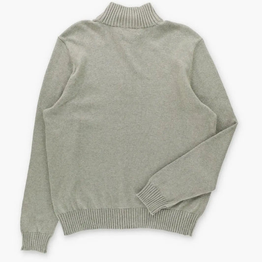 POLO RALPH LAUREN Embroidered Pony Logo 1/4 Zip Vintage Knit Sweater (L-XL)