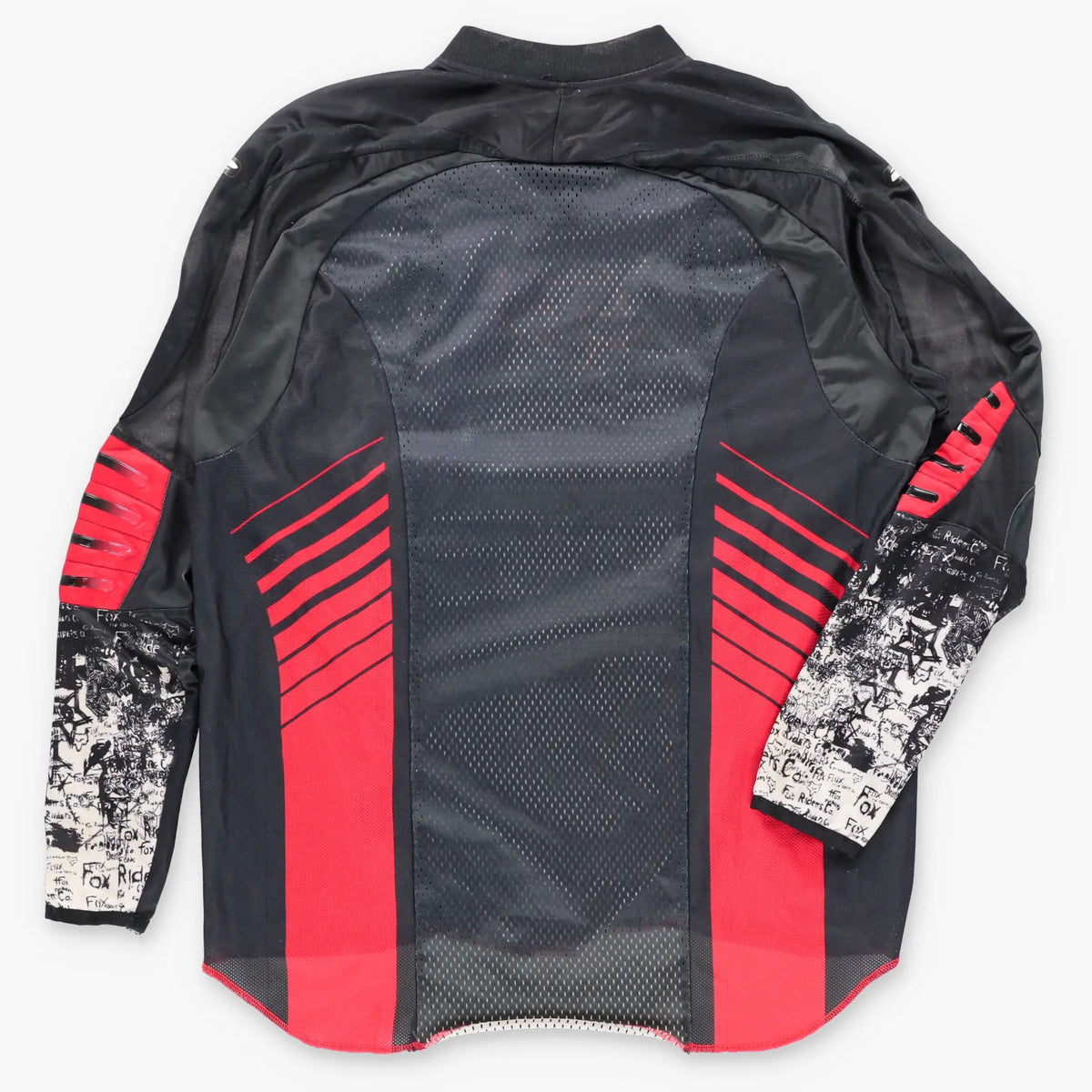 FOX RACING Black & Red Mesh Motocross Dirt Bike Jersey (L)