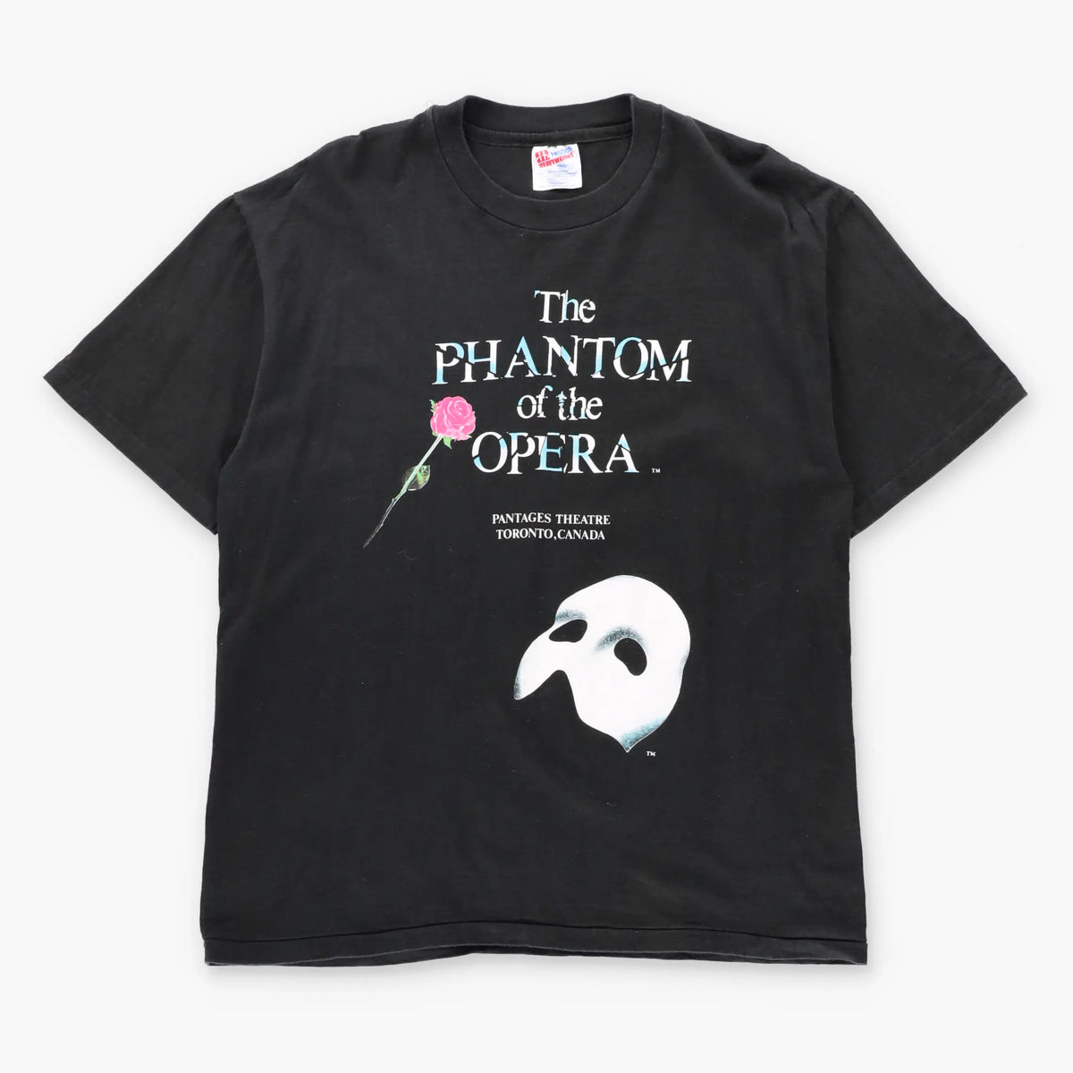 Vintage THE PHANTOM OF THE OPERA Toronto Canada Black Single Stitch T-Shirt (L)