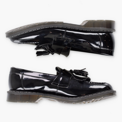 SOLOVAIR Black Patent Tassel Loafers England Made (9)