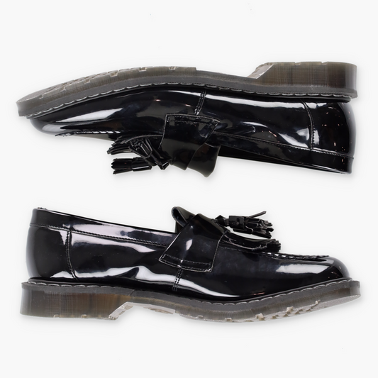 SOLOVAIR Black Patent Tassel Loafers England Made (9)
