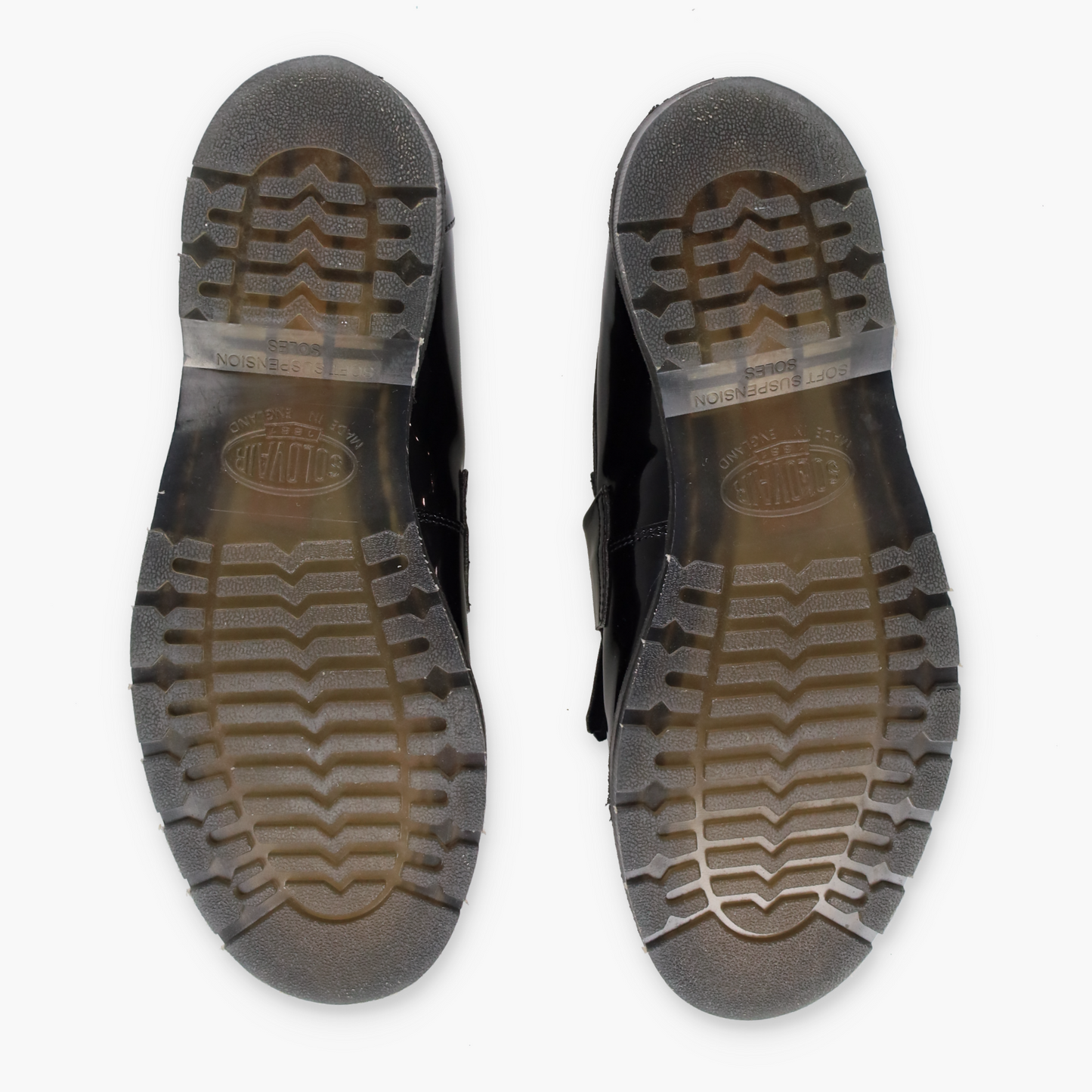 SOLOVAIR Black Patent Tassel Loafers England Made (9)