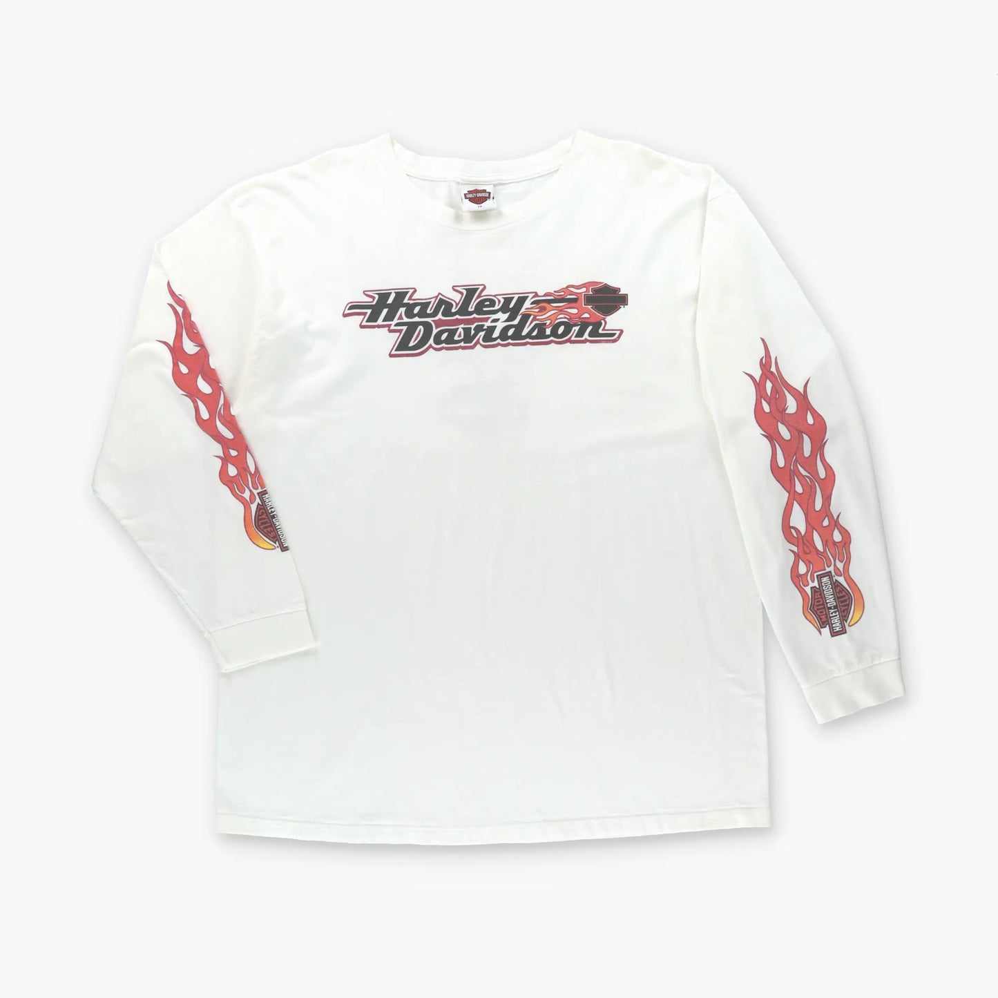 HARLEY DAVIDSON Richmond Virginia USA Made Flame Graphic Long Sleeve Tee (XXL)