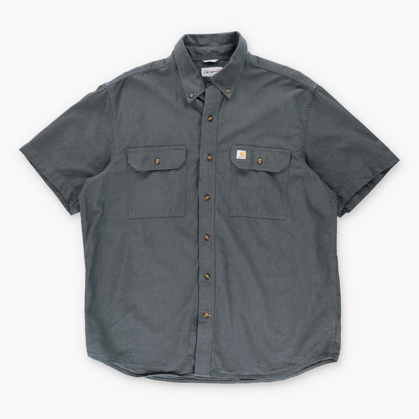 Vintage CARHARTT 'Original Fit' 104369 BKC Pocket Grey Workwear Shirt (L) Vintage Sole Melbourne