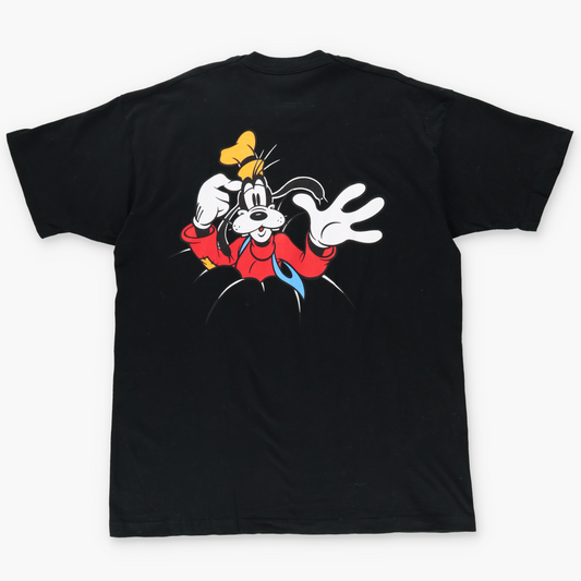 GOOFY Cartoon Double Sided Peeping Hole USA Made Black Tee (XXL)