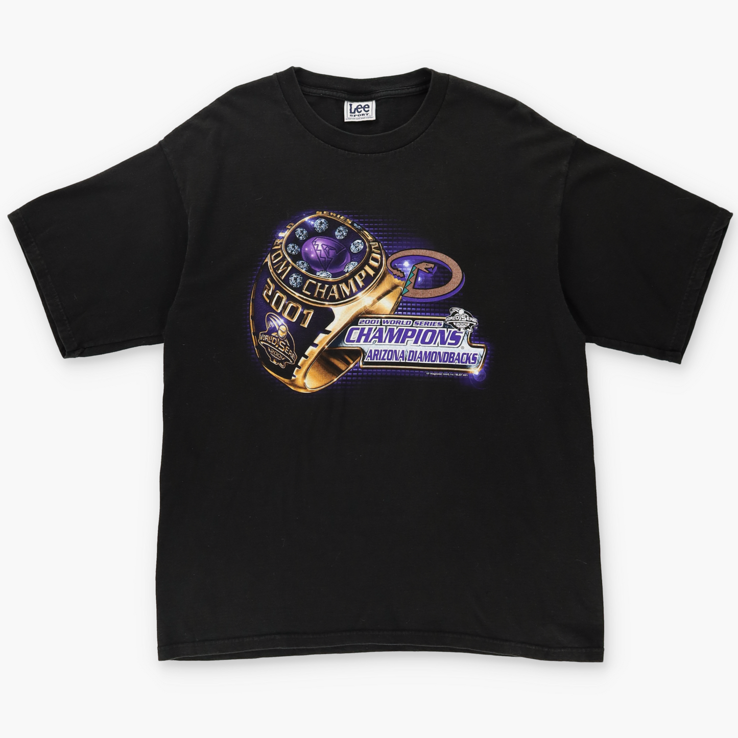 2001 ARIZONA DIAMONDBACKS World Series Black Tee (XL-XXL)
