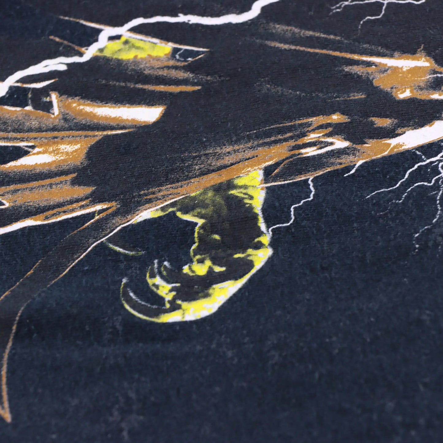 VINTAGE Two Bald Eagles Lightning Black Animal Tee (XXL) *Aubany Vintage Sole Melbourne