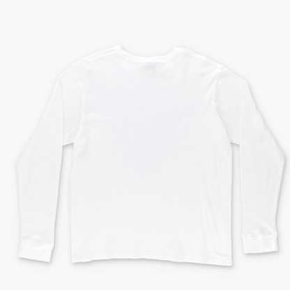 MMA ELITE Y2K Punk Cross Wing Graphic White & Blue Thermal Long Sleeve (M-L)