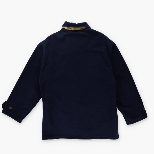 RALPH LAUREN POLO Full Zip/Button Navy Fleece USA Made Coat (M-L)