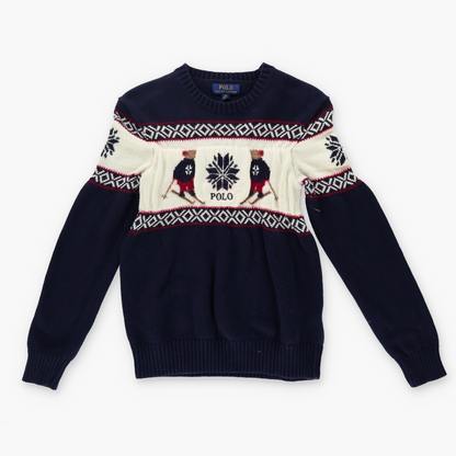 RALPH LAUREN POLO 'Special Edition' Ski Bear Winter Christmas Knit Sweater (XXS-XS)