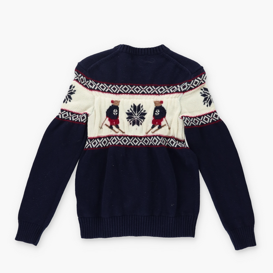 RALPH LAUREN POLO 'Special Edition' Ski Bear Winter Christmas Knit Sweater (XXS-XS)