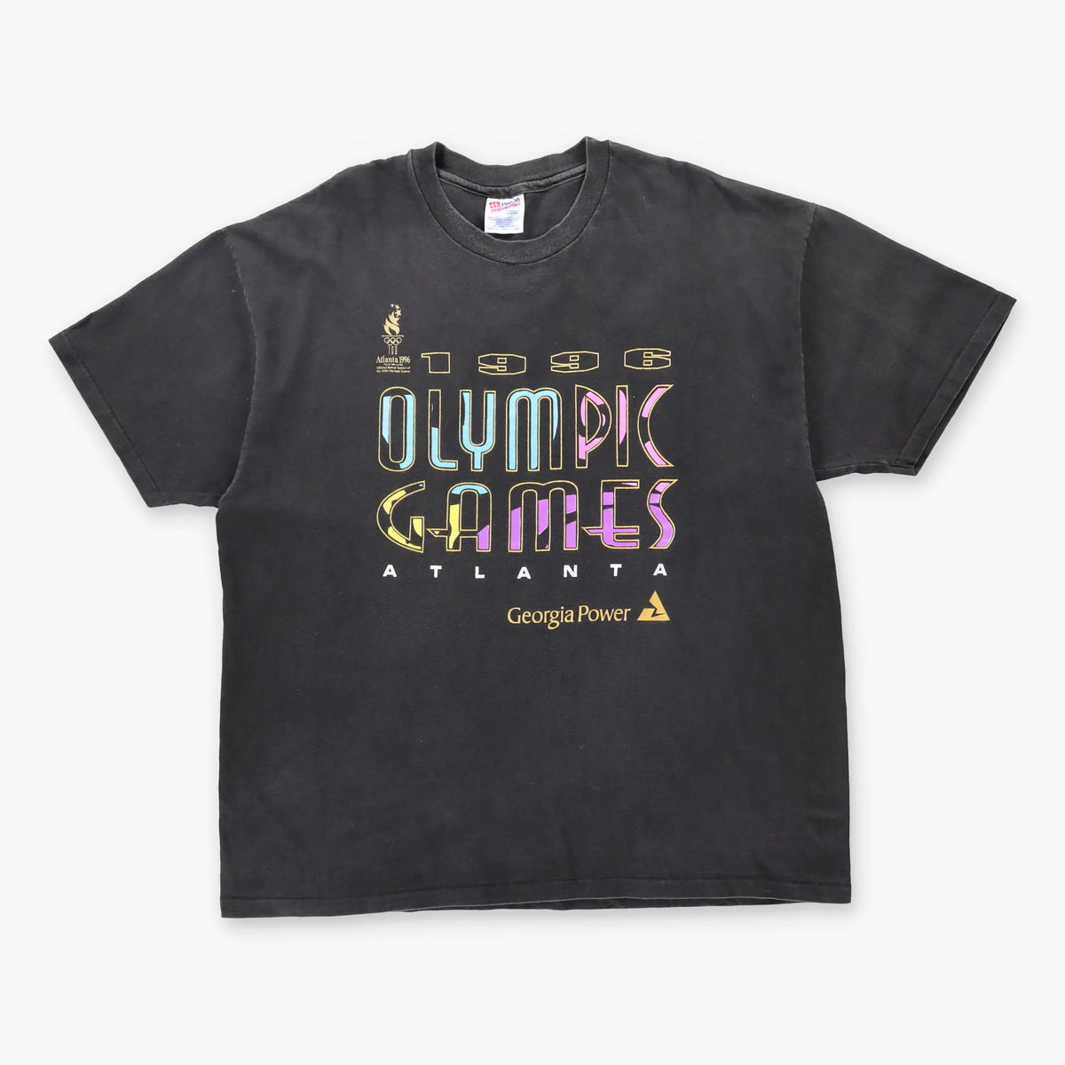 1996 Vintage OLYMPIC GAMES Atlanta Single Stitch Black T-Shirt (XL-XXL)