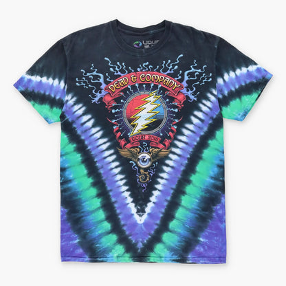 Vintage LIQUID BLUE Dead & Company Tour Eye Tie Dye Music T-Shirt (L)