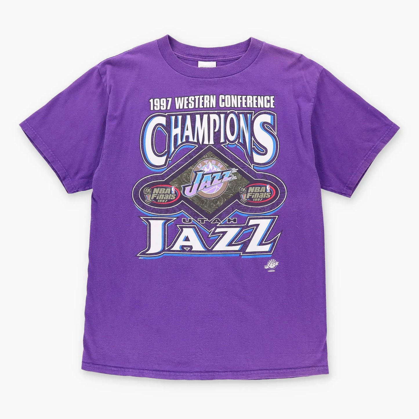 Vintage 1997 UTAH JAZZ NBA Champions Purple Basketball T-Shirt (L)