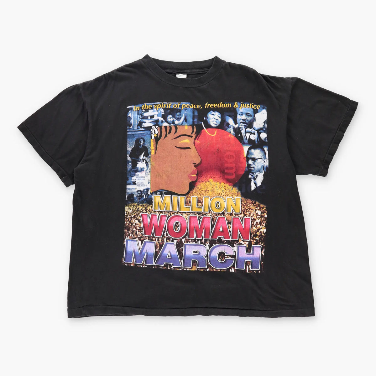 Vintage 1997 Million Women March Protest Single Stitch Black T-Shirt (XL)