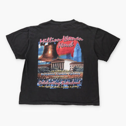 Vintage 1997 Million Women March Protest Single Stitch Black T-Shirt (XL)
