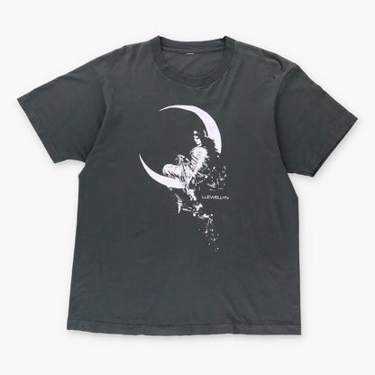 Vintage LLEWELLYN Grey & White 'Fairy Of The Moon' Single Stitch T-Shirt (L)