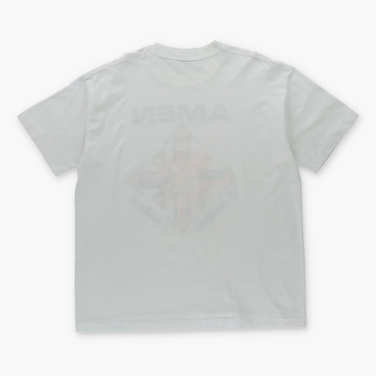 Vintage AMEN Foundation Christian Cross Single Stitch White & Yellow T-Shirt (XL)