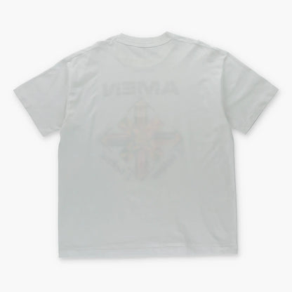Vintage AMEN Foundation Christian Cross Single Stitch White & Yellow T-Shirt (XL)