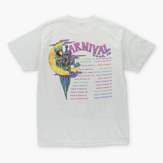 Vintage JIMMY BUFFETT 1996 Parrot Jester White Tour Music T-Shirt (L)