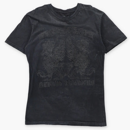 Vintage AFFLICTION Black Velvet Detail Wings USA Made Y2K T-Shirt (L TALL)
